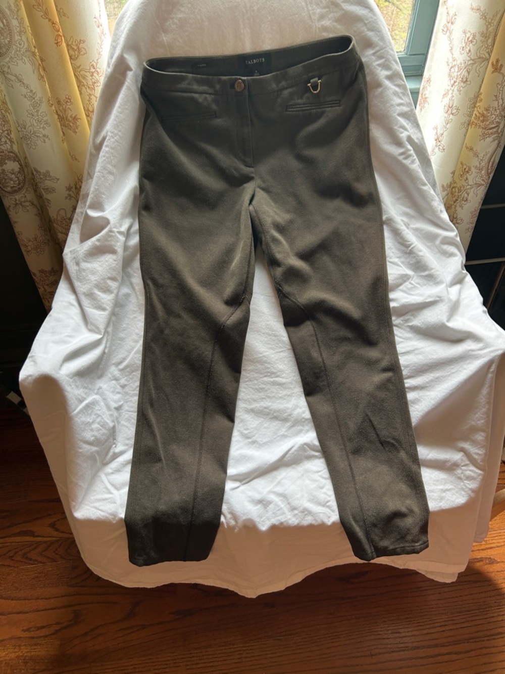 Talbots ladies Dalton Olive Dress Trousers with D-Ring Accent